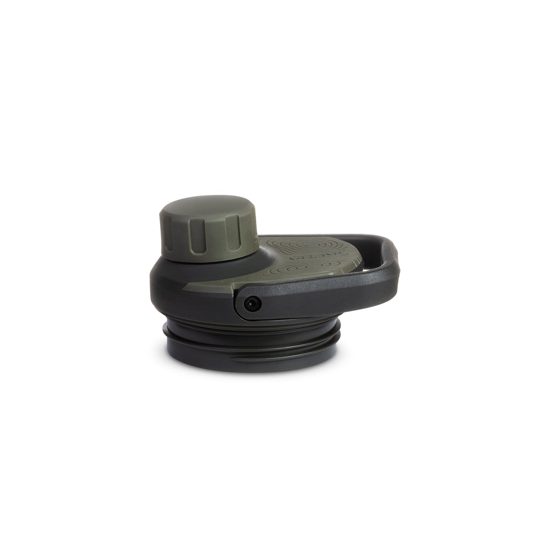 Grayl UltraPress Replacement Drink-Thru Cap | Camp Black | FlipCarry Handle Down View / Camp Black