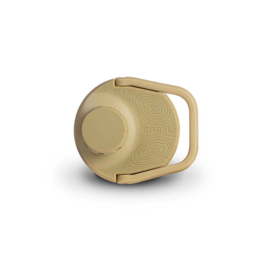 Grayl UltraPress Replacement Drink-Thru Cap | Desert Tan | Side View / Desert Tan